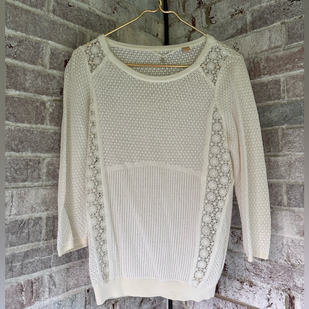 Knitted & Knotted crochet sweater, size Small